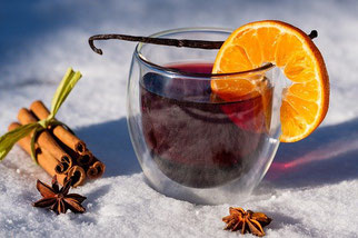 Glühwein Zimt Orange Vanille Schnee Kreuzkümmel