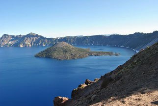 Crater lake bei der mietwagenreise usa nordwesten