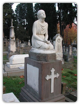 Illustrazione 10: Monumento funebre di Bianca figlia della contessa Baldelli nel cimitero di Firenze.