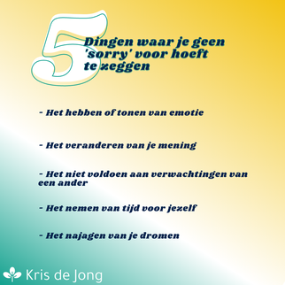 Geen sorry zeggen