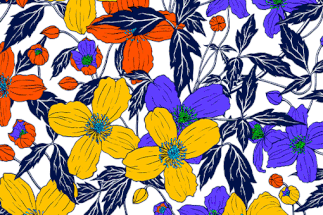 nature inspired pattern, wild clematis