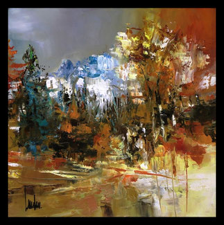 "Variations à 1500m" - 40x40 