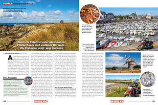 Liebesleben: Sonnenstunden an der Côte d'Amor laden zum Küstenbummel zwischen Port Lin und Batz-sur-Mer / Leinen los: Hafen von Le Croisic / Windkraftwerk: Moulin de la Falaise / Gut gepökelt: Salzgärten von Guérande / Köstliches Fleur de Sel