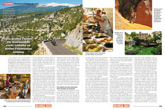 Gorges de la Nesque mit Blick auf Mont Ventoux / Knusprige Sacristains / Olivenstand in Lourmarin / Farbenrausch Ockerbrüche von Roussillon / Sorgue-Quelltopf in Fontaine-de-Vaucluse