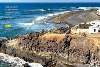 Cliffhanger: An der Westküste umtost die Brandung mit langen Wellen das Fischerdorf El Golfo.
