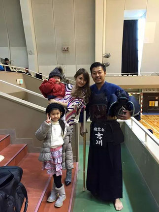 平成12年の関西団体準優勝メンバー 吉川康介 先輩（Ｈ14年卒）も6年ぶりに竹刀を握った