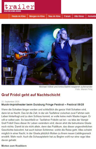 Fringe-Festival Duisburg 2025, Rezension im Trailer