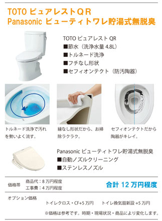 トイレリフォーム　ＴＯＴＯピュアレストＱＲ