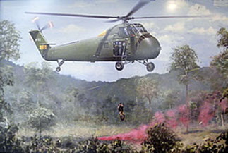 Air America UH-34Ds :mission SAR pilote abattu.  C*ALLEN GATES  A.A