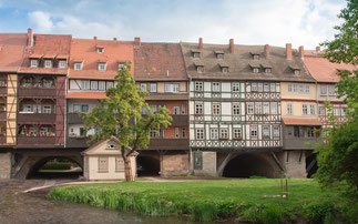 Die Krämerbrücke in Erfurt. Station auf der Tour "Erfrut erleben"