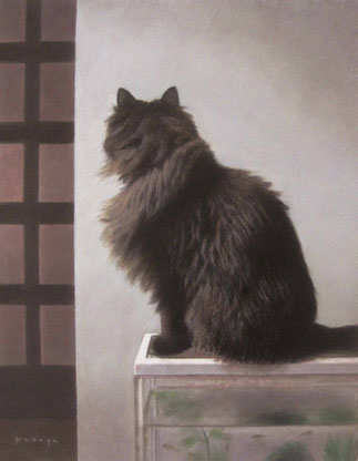 《お留守番》油彩 F6