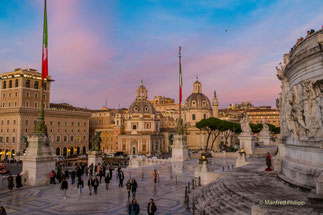 Piazza Venezia, Abendstimmung, Italien