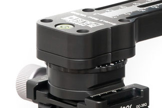 pocketPANO SINGLE ROW VARIO Nodalpunktadapter mit Arca-Swiss kompatiblem Klemmprofil und 3/8-Zoll Anschlussgewinde
