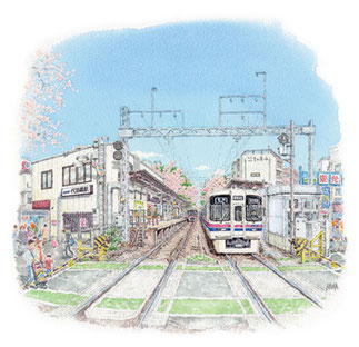 電車・駅・街のイラスト：2012~2018