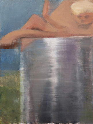 In der Röhre 2, 2025, Öl auf Leinwand, 40 x 30 cm