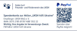 UKSH Spendenkonto Ukrainehilfe