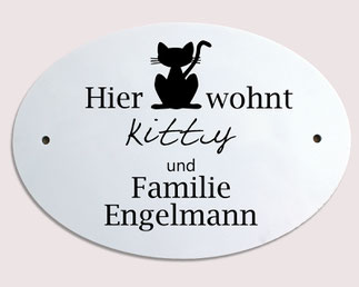 Türschild katze Wohndeko Eingangsbereich