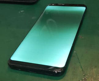 Samsung Galaxy NOTE9の画面が緑色