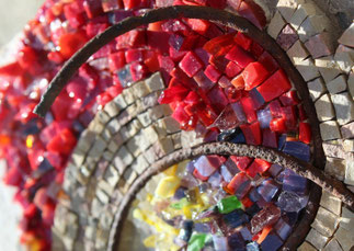 Les Cages ouvertes - Détail - Travail en cours - Sylvie Foisel-Guigues Mosaïques - 2019