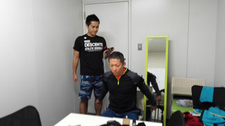 加圧のカナメ。3点セットの実施中
