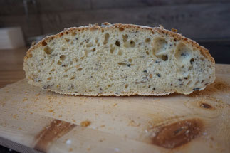 Rezept saftiges Kuerbiskernbrot mit Samen