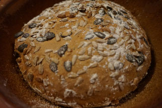 Rezept saftiges Kuerbiskernbrot mit Samen