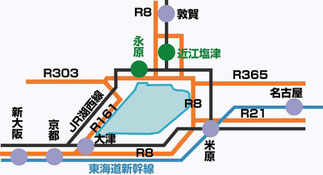 道路・鉄道路線図