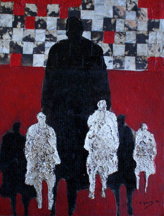 Sans titre, 45x30cm, Mixed media on cardstock