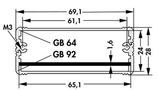 AKG-69-28 小型アルミケース Fischer Elektronik