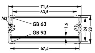 AKG-71-28 小型アルミケース Fischer Elektronik