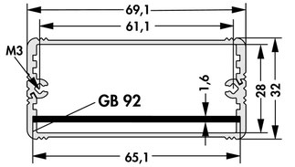 AKG-69-32 小型アルミケース Fischer Elektronik