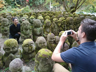 Otagi nenbutsu-ji temple, stone sculptures