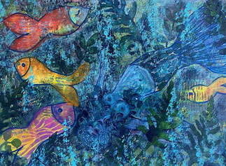 Mixed Media Unterwasserbild von Atelier Meermaid Art