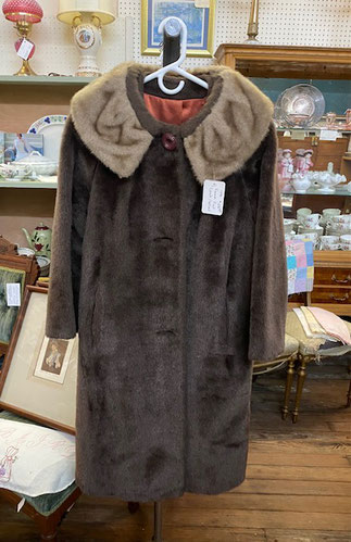 Faux Fur Coat and Collar $25.00