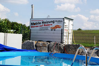 Vermietung oder Verkauf :  Heizmobil - Notheizung - Baustellenheizung - mobile Heizung - mobile Heizversorgung - Zeltheizung - Eventheizung - Winterheizung - Winterbauheizung - mobile Badezimmer - Vermietung und Verleih im Westerwald WW - Ruhrgebiet - Sie