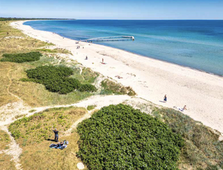 Vogelfrei: Falsters Ostküste mit weiten Stränden bei Marielyst und coolem Beine-inden- Sand bietet die perfekte Thermik zum Abheben und Weggleiten.