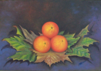 Naranjas, Óleo sobre lienzo 61 x 50