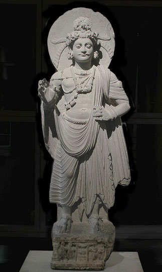 Bouddha sous forme humaine, style gréco-bouddhique, mussée Guimet, Paris 