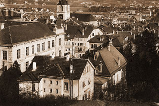 La maison de Robert Walser à la Rue de la Source 17. Photo: ETH-Bibliothek Zürich, Bildarchiv / Public Domain Mark