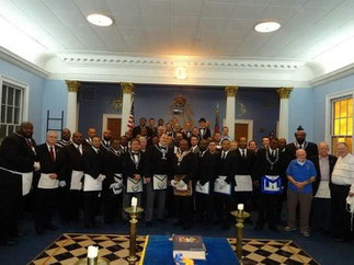 Members and Visitors after an Historic Fellowcraft Degree in January 2013