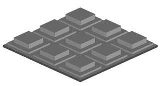 Multi-scale square microwave absorber structure
