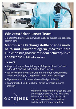 BRV Bremervoerde Ostemed Stellenangebot September 2024