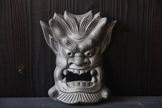 瓦 鬼瓦 口つむり 7寸 1点物 魔除け等に…