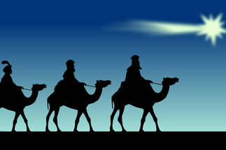 Die Sterndeuter auf dem Weg nach Bethlehem