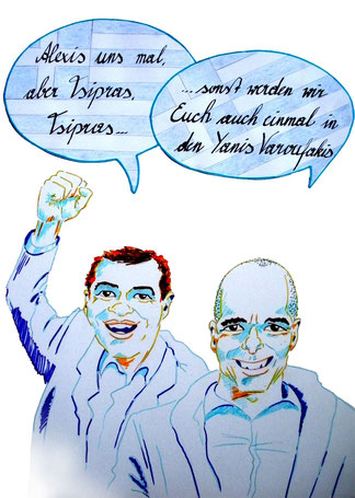 Alexis Tsipras und Yanis Varoufakis