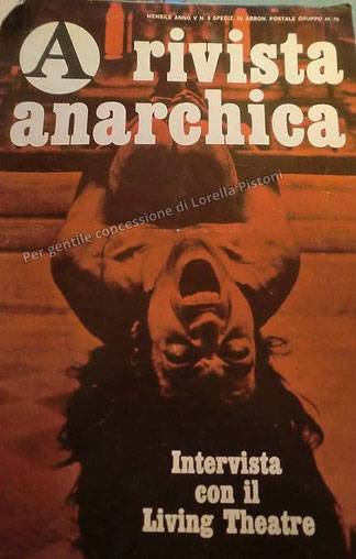 A : Rivista anarchica - dicembre 1975 . Foto pubblicata per gentile concessione di Lorella Pistoni.