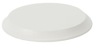 Rosetta in legno bianco Fanton 84040 – finitura artigianale per impianti elettrici a vista in stile country vintage.