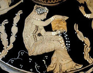 Pandora´s Box, Greek vase, 500 B.C. Museé du Louvre