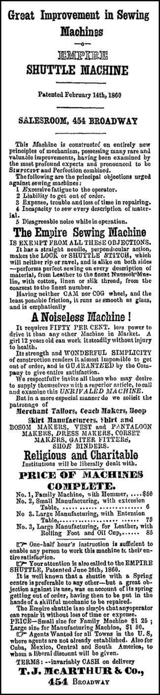 April 1864 - 454 Broadway N.Y.