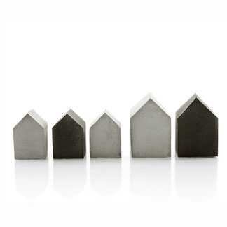 Mini Concrete House Set of 5 by PASiNGA